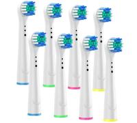 Cabezales de Cepillo de Recambio para Oral B, 8 Piezas Cabezales de Cepillo de Repuesto para cepillo de dientes eléctrico Oral B Braun, Classic, Precision Clean para Vitality Pro Smart Genius Series