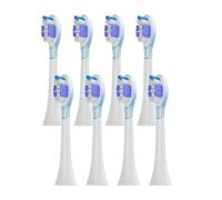 Cabezales de cepillo de repuesto, 8 Uds. Compatible con Philips aspiradora de cepillo de dientes eléctrico HX6064 HX6930 HX6730 4100 6500 6100 5300 C3(PS purple)