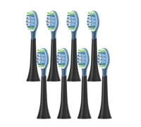 Cabezales de cepillo de repuesto, 8 Uds. Compatible con Philips aspiradora de cepillo de dientes eléctrico HX6064 HX6930 HX6730 4100 6500 6100 5300 C3(C3 black)