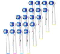 Cabezales de cepillo de repuesto compatibles con Braun Oral-B, 20 cabezales de cepillo de dientes eléctricos profesionales para cabezales de repuesto Oral B Pro100/1000/1500/4000/5000/7000/8000/9600
