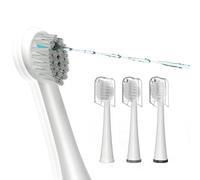 Cabezales de cepillo de repuesto para Waterpik Sonic Fusion 2.0, cabezal de cepillo de dientes para pik de agua con anillos codificados por colores y tapas higiénicas, paquete de 3 cerdas suaves