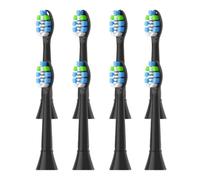 Cabezales de cepillo dental, compatible con Philips, 3100 4100 4300 5300 | 5500, 6100, serie 9000, adultos, plástico, sistema click-on(8pcs Black)