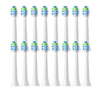 Cabezales de cepillo dental, compatible con Philips, 3100 4100 4300 5300 | 5500, 6100, serie 9000, adultos, plástico, sistema click-on(16pcs White)