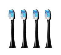 Cabezales de cepillo dental, compatible con Philips, HX9322 HX9331 | HX6201, HX3671, HX7100, HX4100, HX3211, HX6710, HX6901, plástico, adultos(4pcs Black)