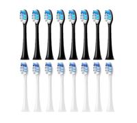Cabezales de cepillo dental, compatible con Philips, HX9322 HX9331 | HX6201, HX3671, HX7100, HX4100, HX3211, HX6710, HX6901, plástico, adultos(8White 8Black)