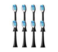 Cabezales de cepillo dental, compatible con Philips, HX9322 HX9331 | HX6201, HX3671, HX7100, HX4100, HX3211, HX6710, HX6901, plástico, adultos(8pcs Black)