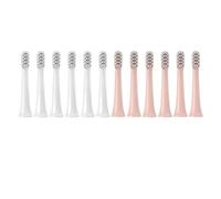 Cabezales de cepillo reemplazables, compatibles con dientes T100, boquillas aspiración cerdas suaves y repuestos(12White12Pink)