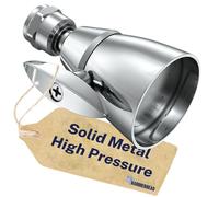 Cabezales de ducha de alta presión de metal de 5 cm, cromados, cabezales de ducha de alta presión de 2.5 GPM, cabezal de ducha de alto flujo con cabezal de ducha de aumento de presión, patrón de