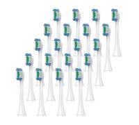 Cabezales de encaje, compatible con Philips, 4100 1100 5300 | Cabezales de repuesto for cepillo dental eléctrico for series 6100 y 5900 con montaje a presión(White-20 Pcs)