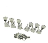 Cabezales De Máquina De Guitarra Afinador de guitarra 3L3R clavijas de afinación de guitarra llaves de tulipán para guitarra acústica Les Paul cromadas