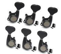 Cabezales De Máquina De Guitarra Clavijas de afinación con bloqueo para guitarra 1:21 clavijero de cola de pez aptas para guitarra eléctrica folk o acústica color negro