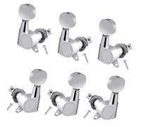 Cabezales De Máquina De Guitarra Clavijas de afinación de guitarra completamente cerradas 3 clavijas izquierdas y 3 derechas juego de repuestos para guitarra herramienta para cuerdas de guitarra