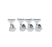 Cabezales De Máquina De Guitarra Clavijas de afinación para bajo de 4 piezas 2x2 llaves de afinación selladas afinador de clavija 2L2R 4L 4R para bajo de 4 cuerdas(Chrome 4R)
