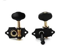 Cabezales De Máquina De Guitarra Clavijas de afinación para guitarra clavijero clásico abierto retro folk guitarra acústica 3L3R color negro