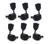 Cabezales De Máquina De Guitarra Clavijas de afinación para guitarra Gibson Les Paul 6 unidades 3L y 3R color plateado y negro(Black)