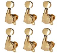 Cabezales De Máquina De Guitarra Juego de 6 cabezales de afinación con bloqueo para cerraduras de guitarra botones ovalados cóncavos pequeños estilo Schaller(6R)