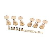 Cabezales De Máquina De Guitarra Juego de 6 pedales de afinación con bloqueo dorado y clavijas de afinación para guitarra acústica eléctrica con bloqueo estilo Schaller