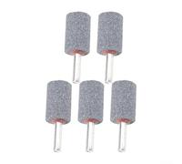 Cabezales de pulido, 5 unidades, vástago de 6 mm, brocas de alúmina fundida marrón, accesorios de herramienta giratoria para amoladora Dremel (cilíndrica de 20 mm)