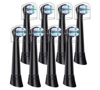 Cabezales de recambio compatibles con Oral B iO 2/3/4/5/6/7/8/9/10 Cepillo de dientes electrónico, Cabezal de limpieza compatibles con Oral B iO (8 Negro)