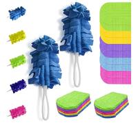 Cabezales de Recambio Plumero Chenille Polar, Recambios Plumero Electrostatico Microfibra Reutilizable, Almohadillas Lavables para Ventilador Techo, Ventana y Cocina(TYPEB+10PCS)