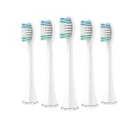 Cabezales De Repuesto Compatibles Con Aquasonic Black Series, Pro, Vibe Series, Duo Pro Series, Cabezales De Repuesto For Cepillo De Dientes Eléctrico.(5pcs white)