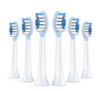 Cabezales de repuesto compatibles con cepillo de dientes eléctrico Philips Sonicare, eliminación de placa para cabezales de cepillo de repuesto Philips Sonicare W, limpiador de lengua 2 en 1, paquete