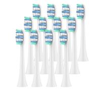 Cabezales De Repuesto Compatibles Con Cepillos De Dientes Eléctricos Philips, Compatibles Con Sonicare 2100, 4100, 5100, 5300, 6100, 6500 Y 7500.(White-12 Pcs)