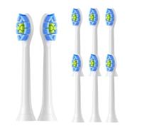 Cabezales de repuesto compatibles con cepillos dientes eléctricos Philips Sonicare C2 C1 G2 W control placa y limpieza sencilla (paquete 8)(White-8pcs)