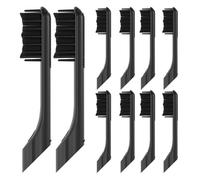 Cabezales de repuesto compatibles con cepillos dientes eléctricos Quip, paquete 10(Black)