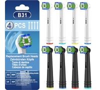 Cabezales de repuesto compatibles con Oral B, cabezales compatibles con Oral B Pro/Advance Power/Smart/Vitality/Genius Series, las cerdas rodean perfectamente los dientes para eliminar la placa, 8