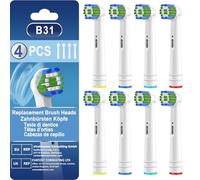 Cabezales de repuesto compatibles con Oral B, cabezales compatibles con Oral B Pro/Advance Power/Smart/Vitality/Genius Series, las cerdas rodean perfectamente los dientes para eliminar la placa, 8