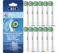 Cabezales de repuesto compatibles con Oral B, cabezales compatibles con Oral B Pro/Advance Power/Smart/Vitality/Genius Series, las cerdas rodean perfectamente los dientes para eliminar la placa, 12