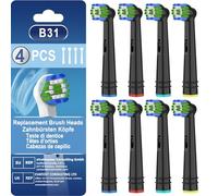 Cabezales de repuesto compatibles con Oral B, cabezales compatibles con Oral B Pro/Advance Power/Smart/Vitality/Genius Series, las cerdas rodean perfectamente los dientes para eliminar la placa, 8