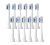 Cabezales de repuesto compatibles con Xiaomi Mijia T301, T302, T501 y 501C. Cabezal cepillo dientes eléctrico Sonic boquillas cerdas suaves(T301-302-WH-12Pcs)