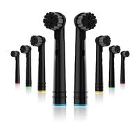 Cabezales de repuesto de carbón de bambú para cepillos de dientes eléctricos Oral-B Braun, 8 unidades, negro, cerdas de bambú con infusión de carbón para mangos Oral B 3756 3757 3744 3765 3709 4729