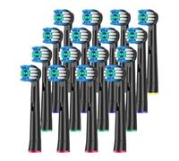 Cabezales De Repuesto En Blanco Y Negro, Compatibles Con Cepillo De Dientes Eléctrico Oral B Advance Power Vitality Precision Clean Pro Health Triumph 3D(16pcs Black)