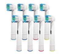 Cabezales De Repuesto En Blanco Y Negro, Compatibles Con Oral B, Cepillo De Dientes Eléctrico Advance Power Vitality Precision Clean Pro Health Triumph 3D(8pcs White)