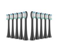 Cabezales de repuesto for cepillo de dientes eléctrico Aquasonic Black Series, Pro, Vibe Series, Duo Pro Series.(10pcs black)