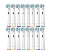 Cabezales De Repuesto For Cepillo De Dientes Eléctrico Compatibles Con La Boquilla Oral Basic Cleaning B, Cerdas D100, D25, D30, D32, 4739, 3709 Y 3744(17A-16pcs)