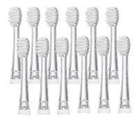 Cabezales De Repuesto For Cepillo De Dientes Eléctrico Infantil - Compatible Con Seago SG-677/SG-628/SG-623/SG-906/SG-915/SG-977(12 transparent brush heads)