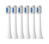 Cabezales de repuesto for cepillo de dientes eléctrico Xiaomi Mijia T301, T302, T501 y 501C con boquillas de cerdas suaves DuPont.(T301-302-WH-6Pcs)