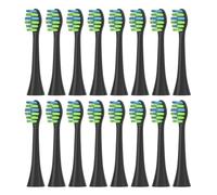 Cabezales de repuesto for cepillo dientes 7AM2M AM101/AM105, boquillas cerdas suaves al vacío, 4/8/16 Uds(16pcs BLACK)