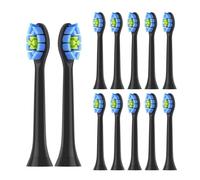 Cabezales de repuesto for cepillo dientes, compatibles con C2, C1, G2 W Control Simply Clean Brush Head(Black-12pcs)