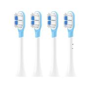 Cabezales de repuesto for cepillo dientes compatibles con Mijia T301/T302/T501C Xiaomi Sonic Electric, boquillas cerdas suaves tapas(4 pcs BJ white)