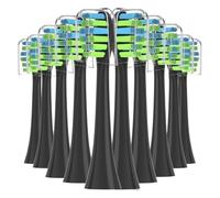 Cabezales de repuesto for cepillo dientes eléctrico 7am2m AM101/AM105 (paquete 10)(Black)