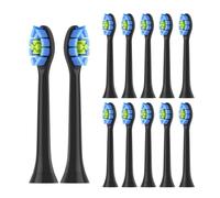 Cabezales de repuesto for cepillo dientes eléctrico Simply Clean C2, C1 y G2 W, paquete 8(Black-12pcs)