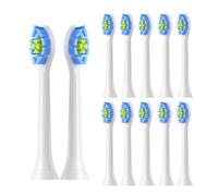 Cabezales de repuesto for cepillo dientes eléctrico Simply Clean C2, C1 y G2 W, paquete 8(White-12pcs)