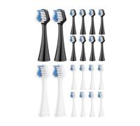 Cabezales De Repuesto For Cepillo Dientes Eléctrico Waterpik, Compatibles Con Boquillas Cerdas Suaves For Higiene Bucal (5-20 Unidades)(10 black 10 white)