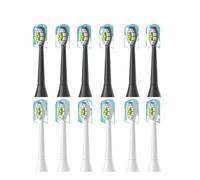 Cabezales de repuesto for cepillo dientes Philips Sonicare Soft, compatibles con modelos 4100, 6500, 6100 y 7500(6White 6Black)