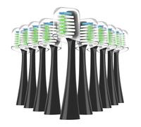 Cabezales de repuesto for cepillo dientes sónico, compatibles con Waterpik Complete Care 9.0 (CC-01) y 5. (WP-862), 10 unidades(Black)